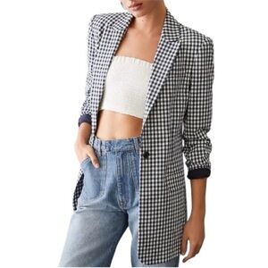 Favorite Daughter Black and White Checkered Blazer